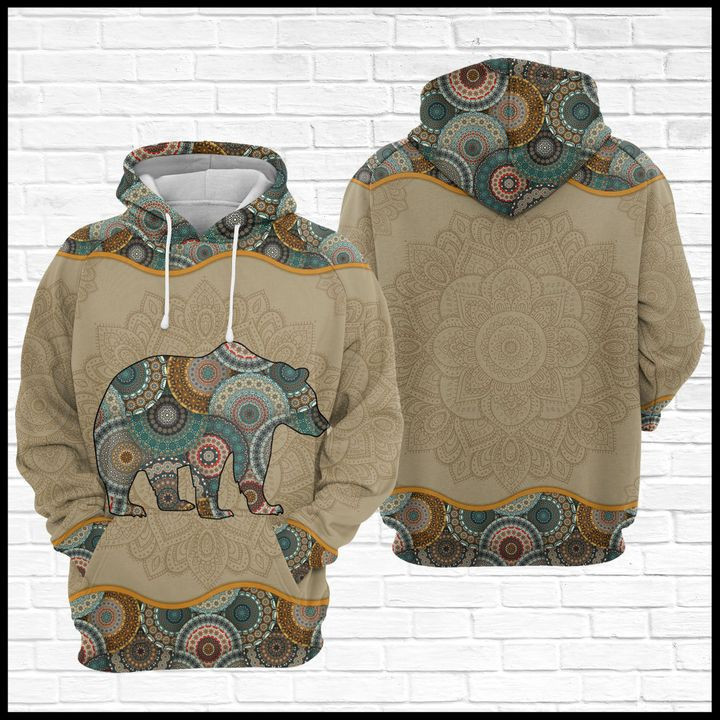 Bear Mama Mandal 3D All Over Print Hoodie, Zip Hoodie