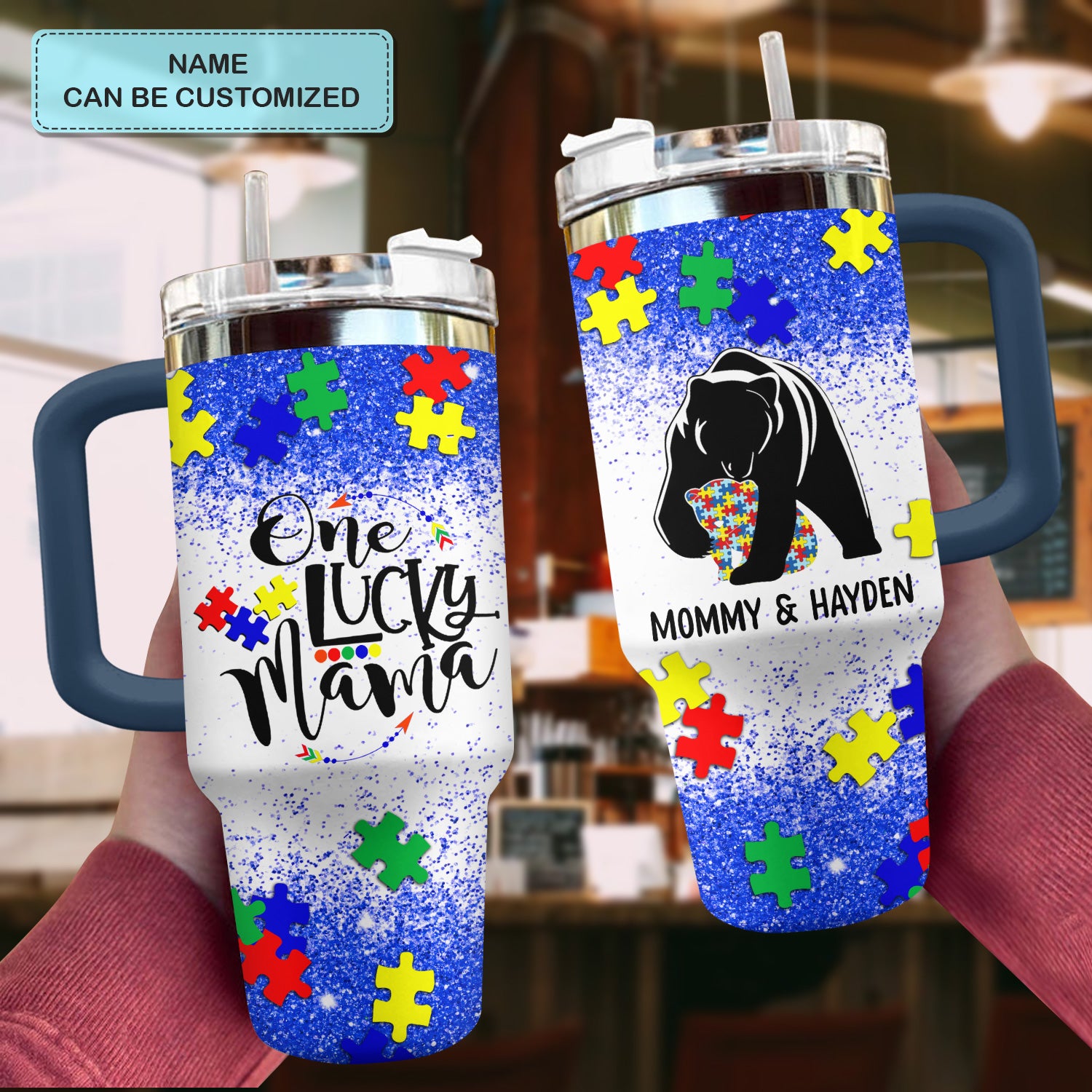 Bear One Lucky Mama Custom Stanley Cup 40 oz 30 oz Tumbler With HandleTVC2301728