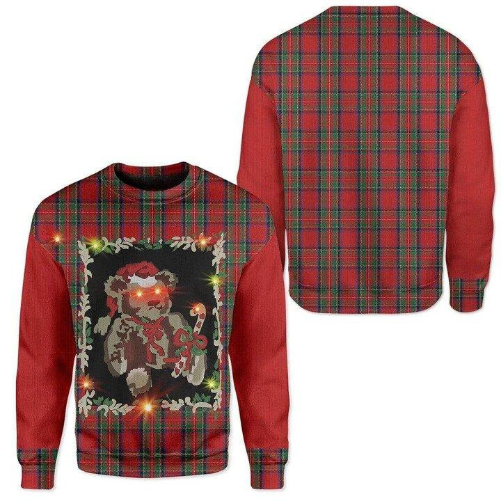 Bear Ugly Christmas Sweater Adult 3D Funny Matching for family
