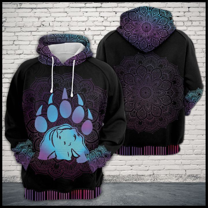Bear Zen Pattern 3D All Over Print Hoodie, Zip Hoodie