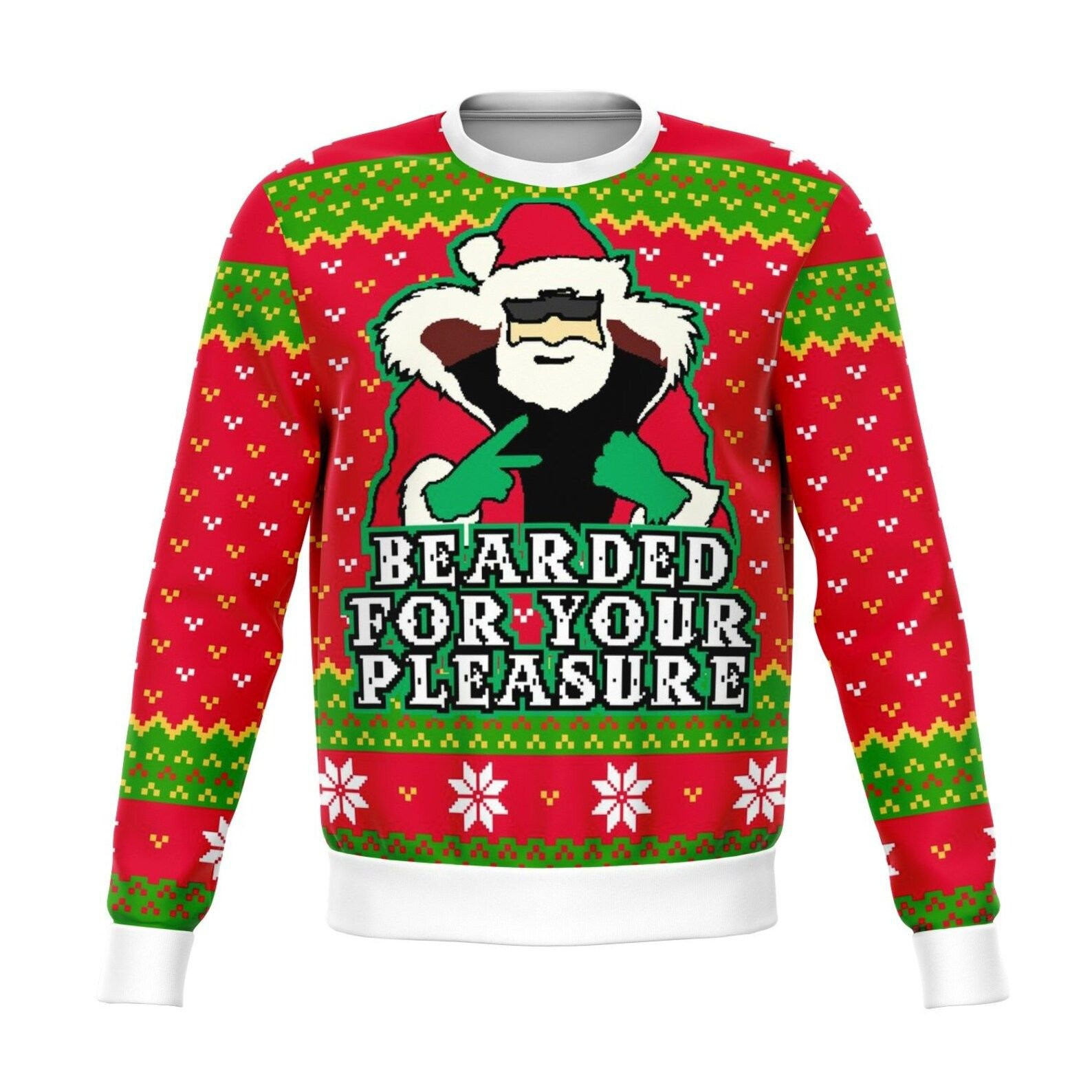 Beard For Your Pleasure Funny Ugly Christmas Sweater Adult 3D Funny Matching for family
