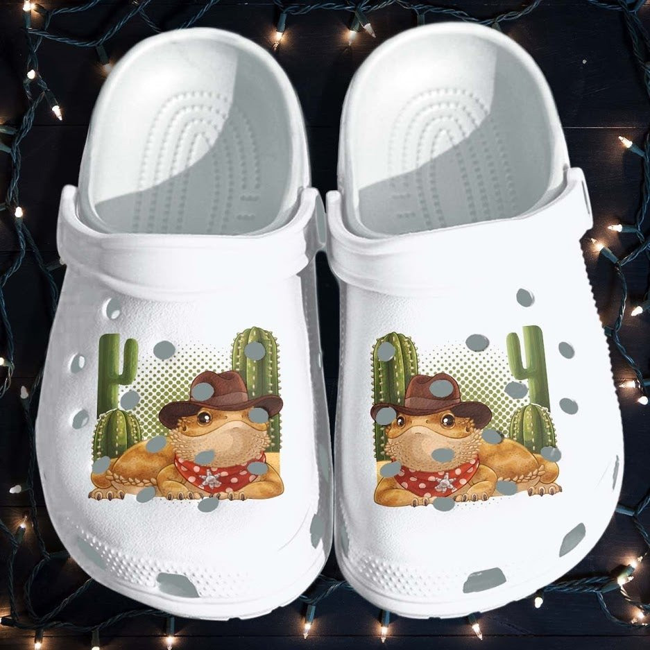 Bearded Dragons Shoes Clogs - Pets Bearded Dragons Cowboys Cactus Funny Shoes