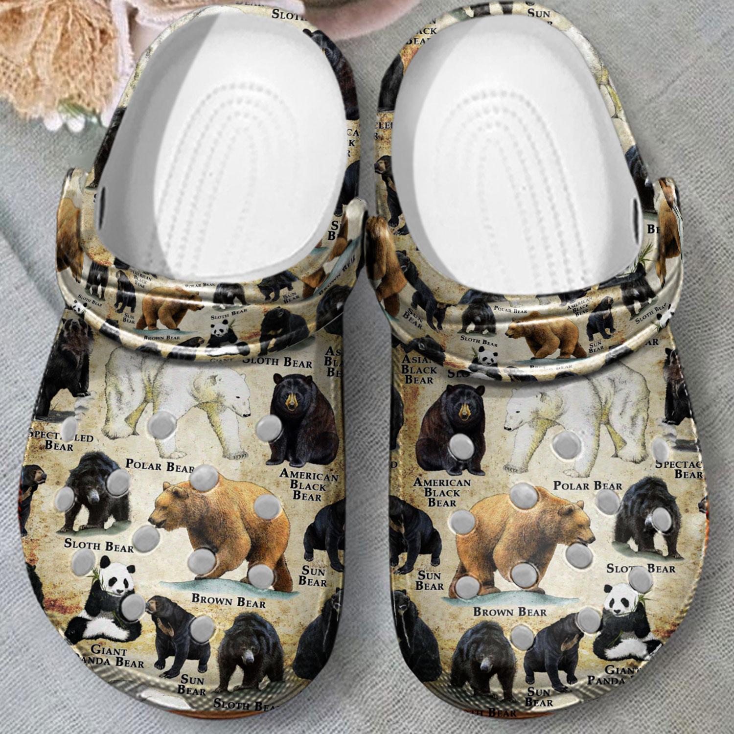 Bears of the World Crocs Crocband Clogs Shoes Comfortable For Men Women and Kids