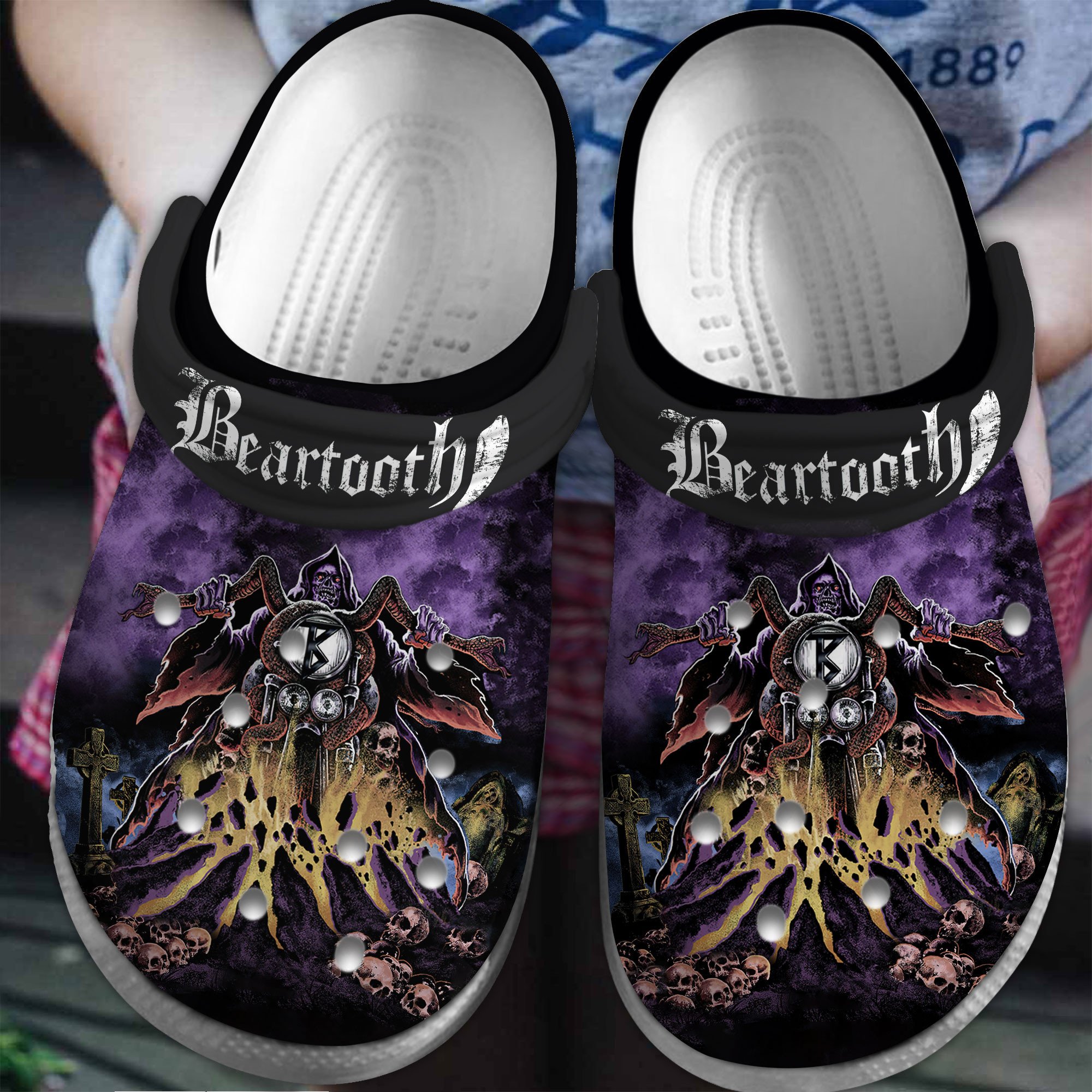 Beartooth Music Crocs Crocband Clogs Shoes Comfortable For Men Women and Kids