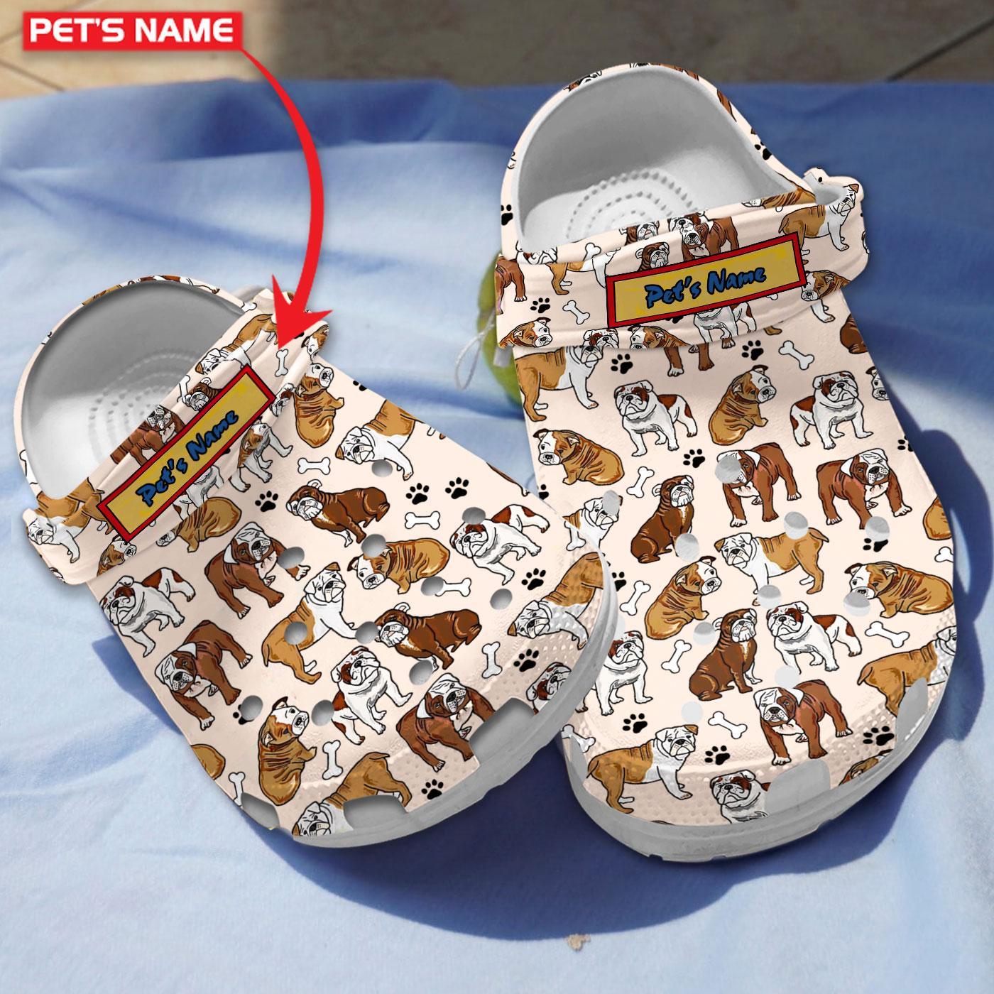 Beautiful Bulldog Dogs Crocs Crocband Clogs Shoes Comfortable For Men Women and Kids