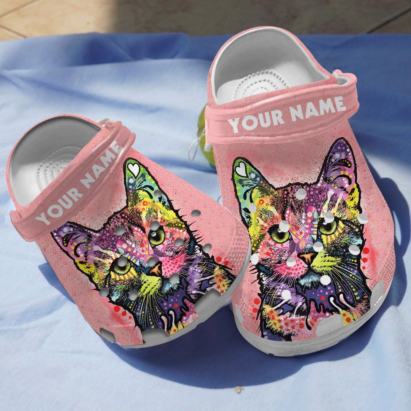 Beautiful Cat Crocs Crocband Clogs Shoes Comfortable For Men Women and Kids