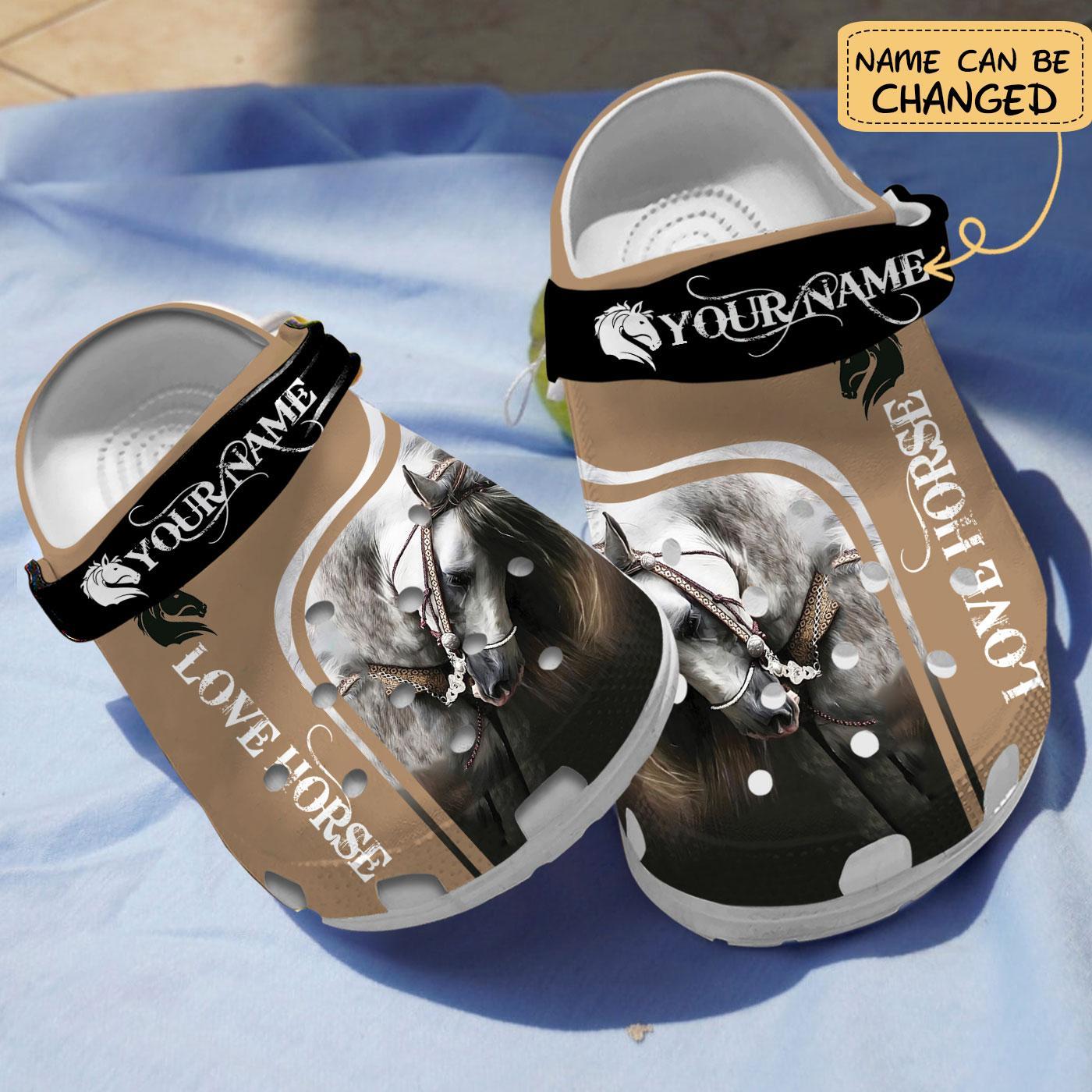 Beautiful Horse Crocs Crocband Clogs Shoes Comfortable For Men Women and Kids