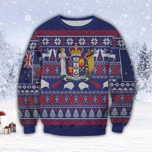 Beautiful New Zealand Ugly Christmas Sweater Adult 3D Funny Matching for family