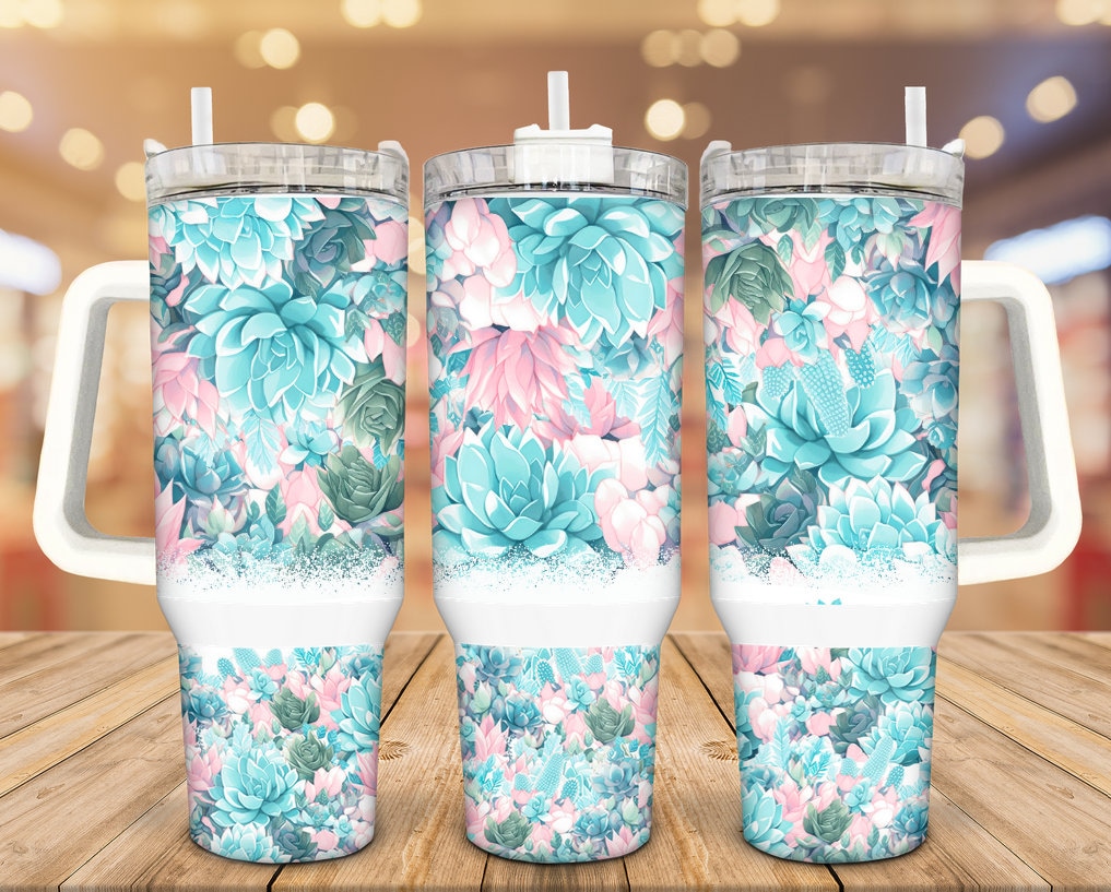 Beautiful Succulents Custom Stanley Cup 40 oz 30 oz Tumbler With HandleTVC2301933