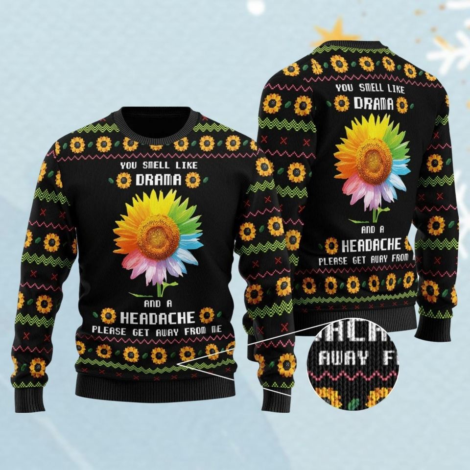 Beautiful Sunflower Ugly Christmas Sweater, Cute Sunflower