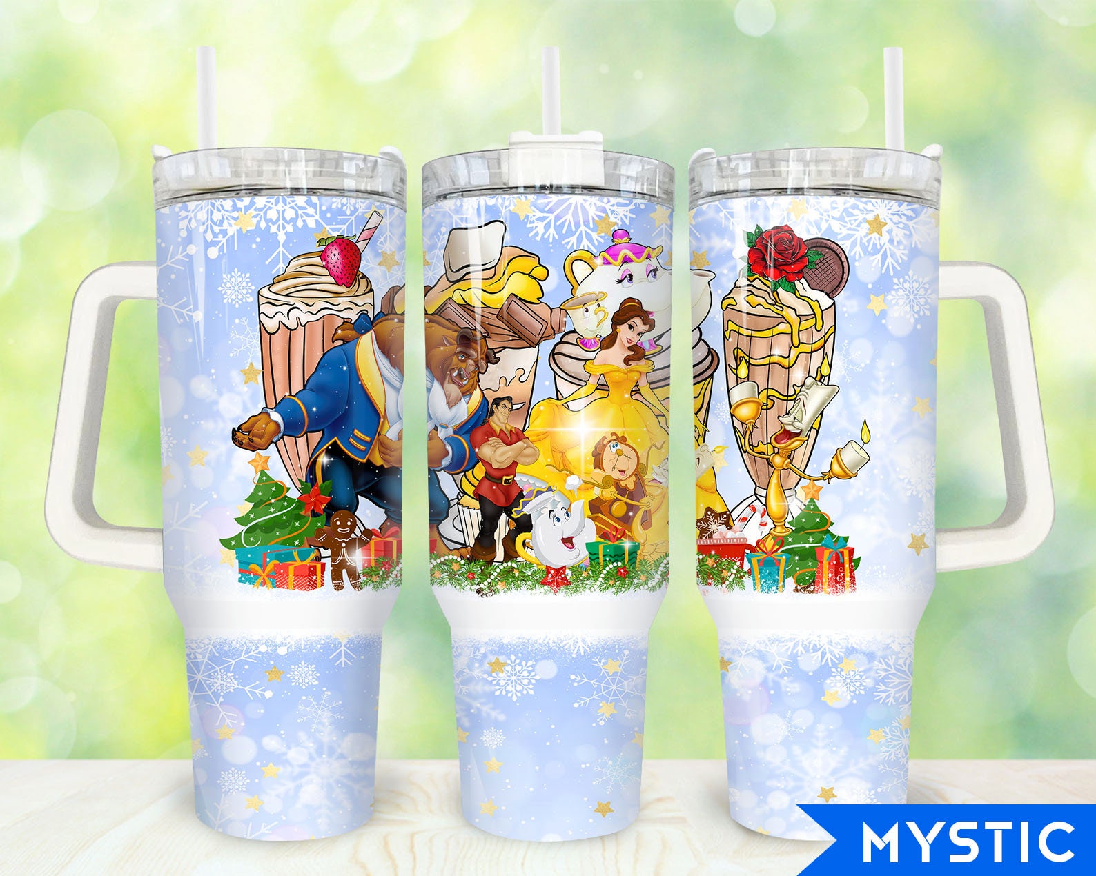 Beauty And The Beast Disney Cartoon Custom Stanley Cup 40 oz 30 oz Tumbler With HandleTVC2301916