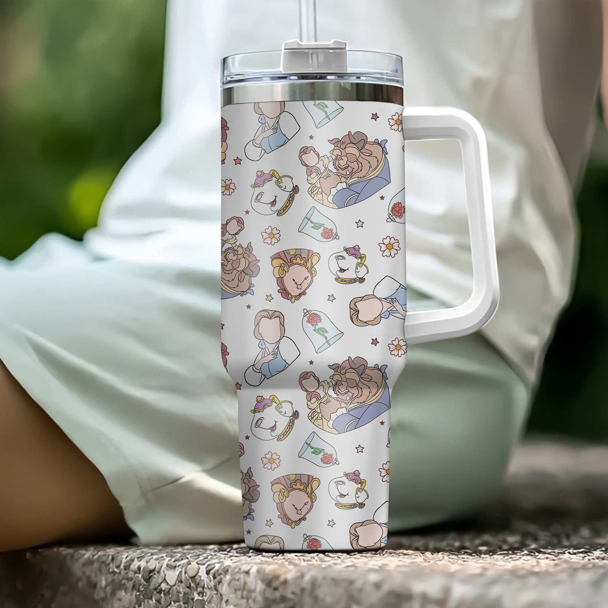 Beauty And The Beast Disney Cartoon Custom Stanley Cup 40 oz 30 oz Tumbler With HandleTVC2301973 - Image 5