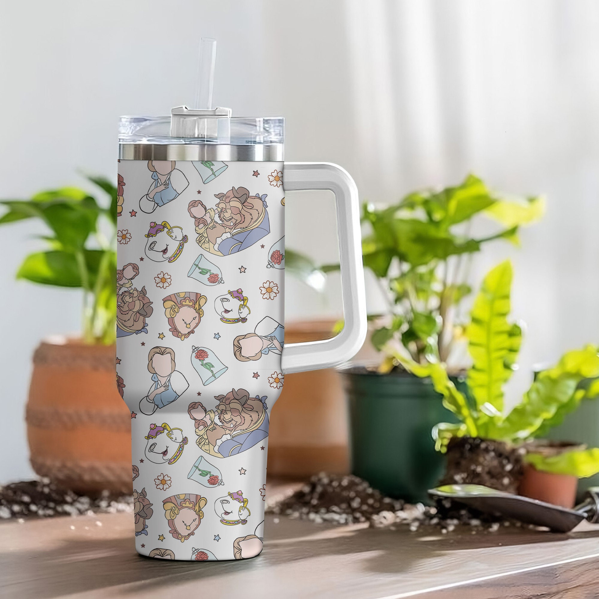 Beauty And The Beast Disney Cartoon Custom Stanley Cup 40 oz 30 oz Tumbler With HandleTVC2301973 - Image 4