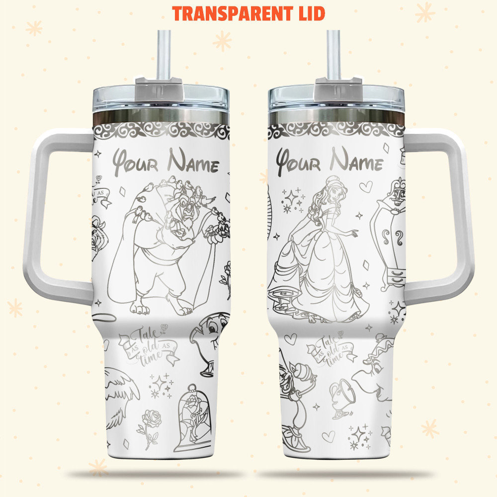 Beauty And The Beast Disney Cartoon Custom Stanley Cup 40 oz 30 oz Tumbler With HandleTVC2301980