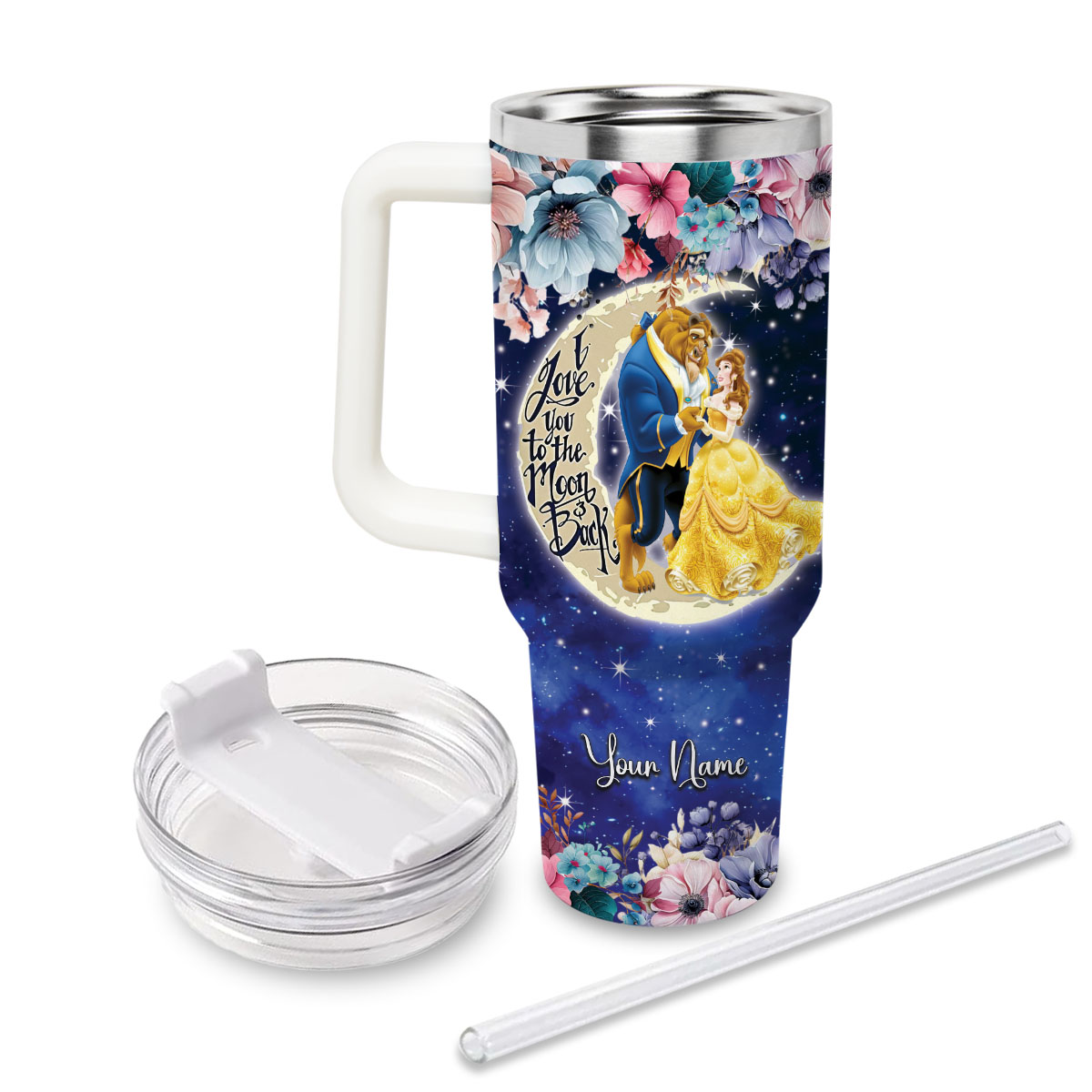 Beauty and the Beast Disney Princess Cartoon Custom Stanley Cup 40 oz 30 oz Tumbler With HandleTVC2301810 - Image 2