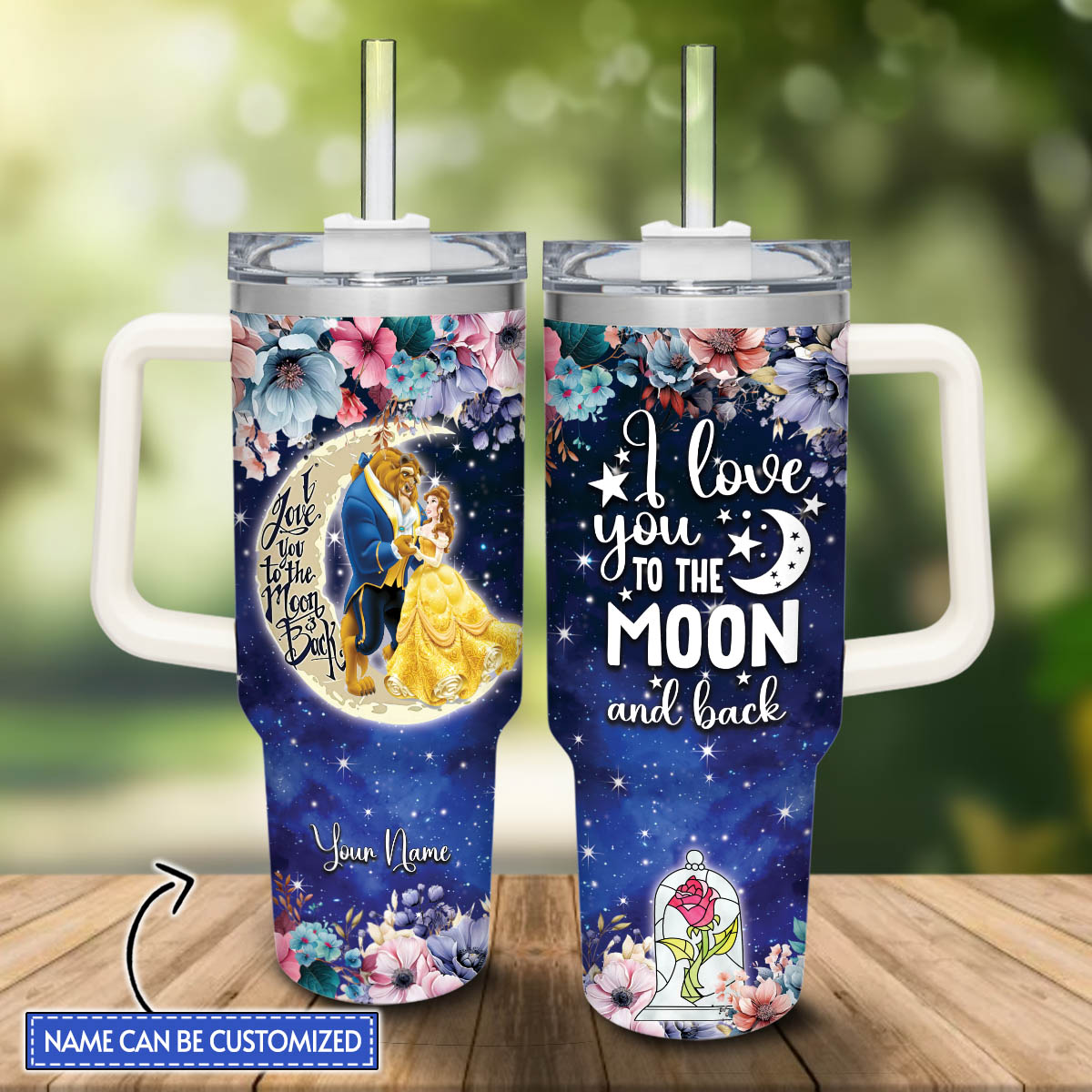 Beauty and the Beast Disney Princess Cartoon Custom Stanley Cup 40 oz 30 oz Tumbler With HandleTVC2301810