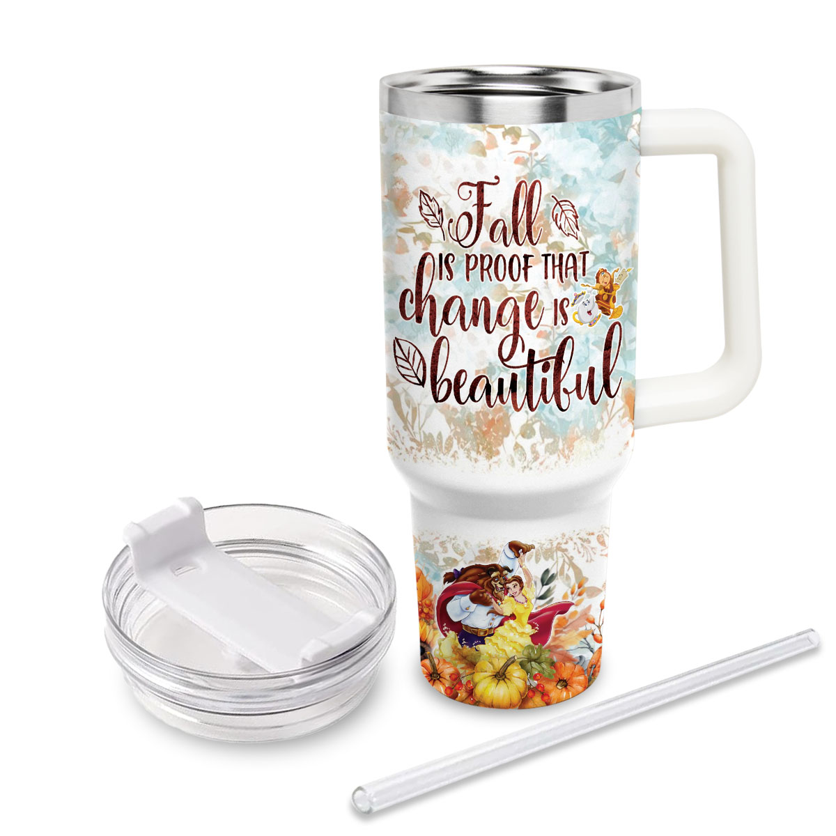 Beauty and the Beast Disney Princess Cartoon Custom Stanley Cup 40 oz 30 oz Tumbler With HandleTVC2301816 - Image 4