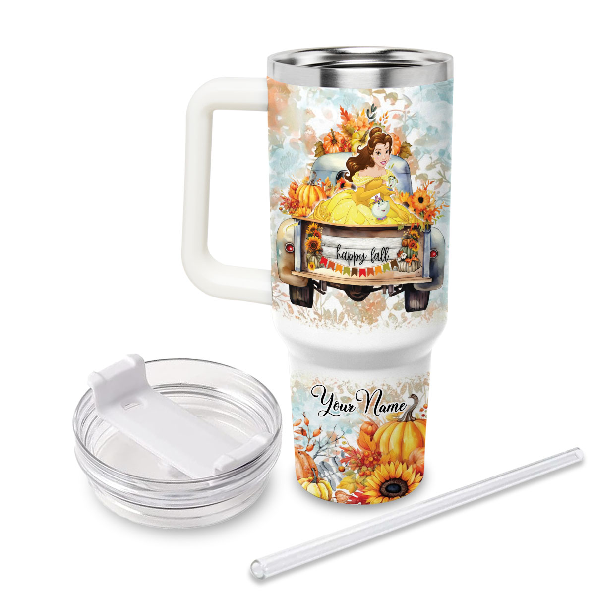 Beauty and the Beast Disney Princess Cartoon Custom Stanley Cup 40 oz 30 oz Tumbler With HandleTVC2301816 - Image 3