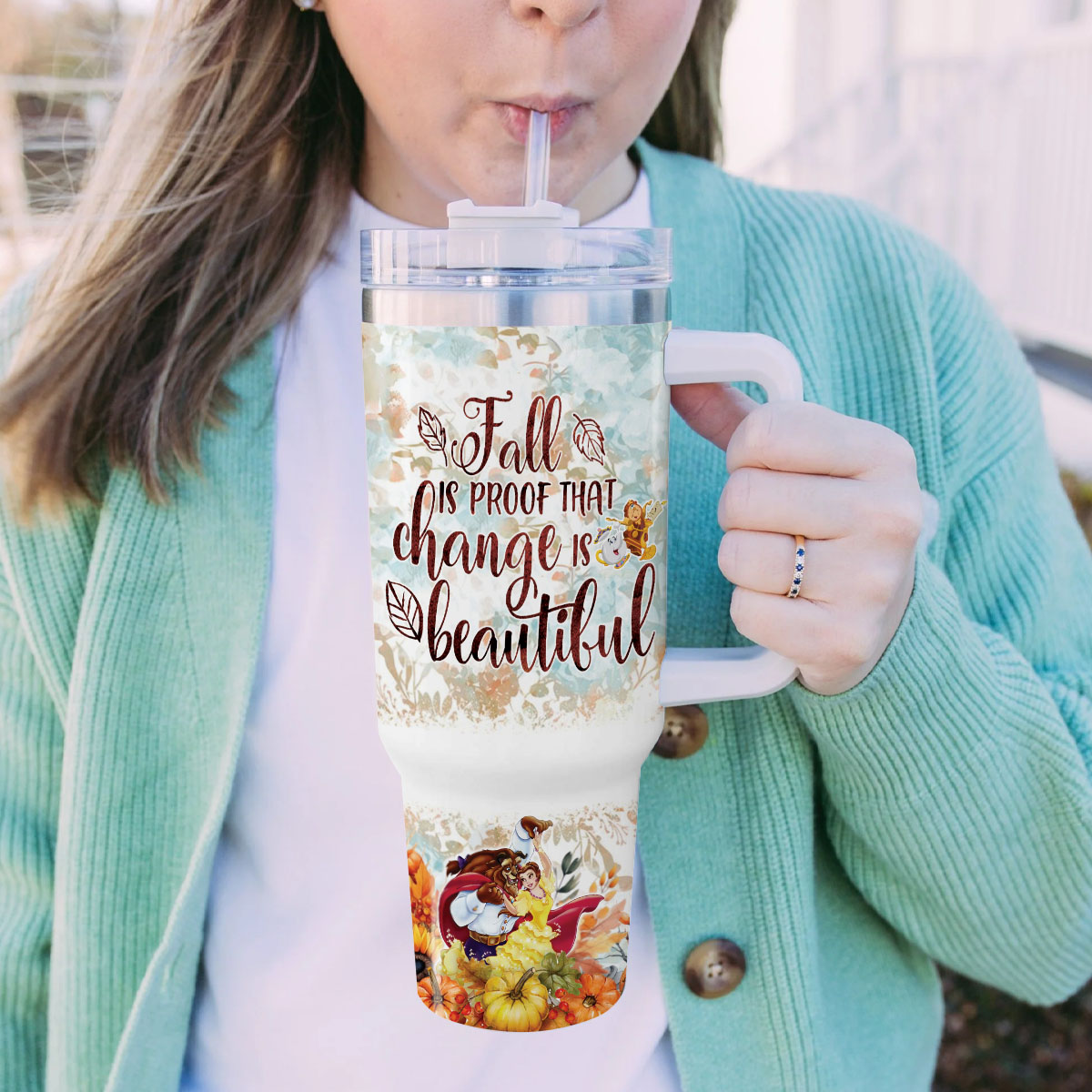 Beauty and the Beast Disney Princess Cartoon Custom Stanley Cup 40 oz 30 oz Tumbler With HandleTVC2301816 - Image 6