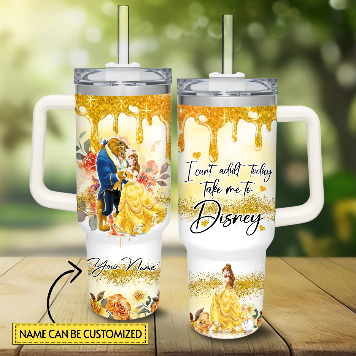 Beauty and the Beast Disney Princess Cartoon Custom Stanley Cup 40 oz 30 oz Tumbler With HandleTVC2301828
