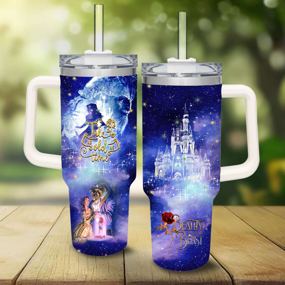 Beauty and the Beast Disney Princess Cartoon Custom Stanley Cup 40 oz 30 oz Tumbler With HandleTVC2301830