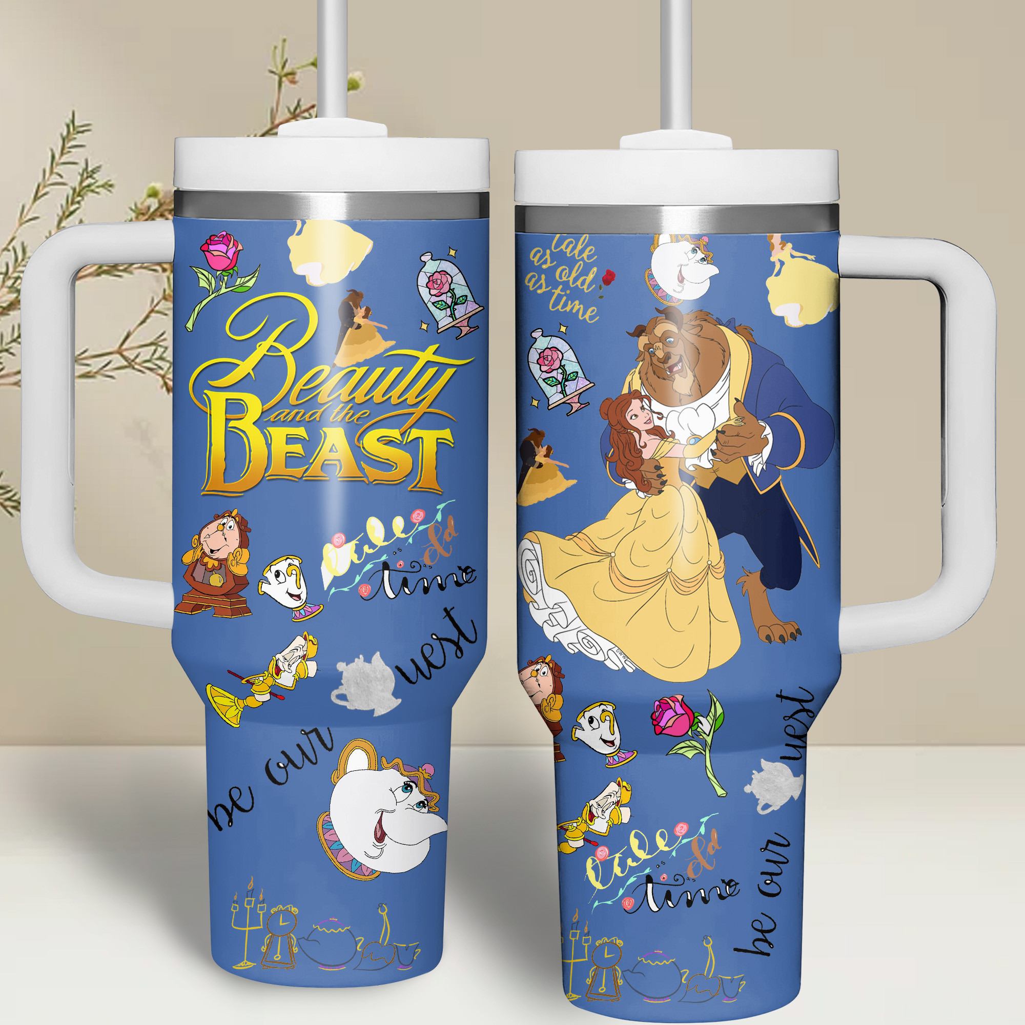 Beauty and the Beast Movies Custom Stanley Cup 40 oz 30 oz Tumbler With HandleTVC2301265
