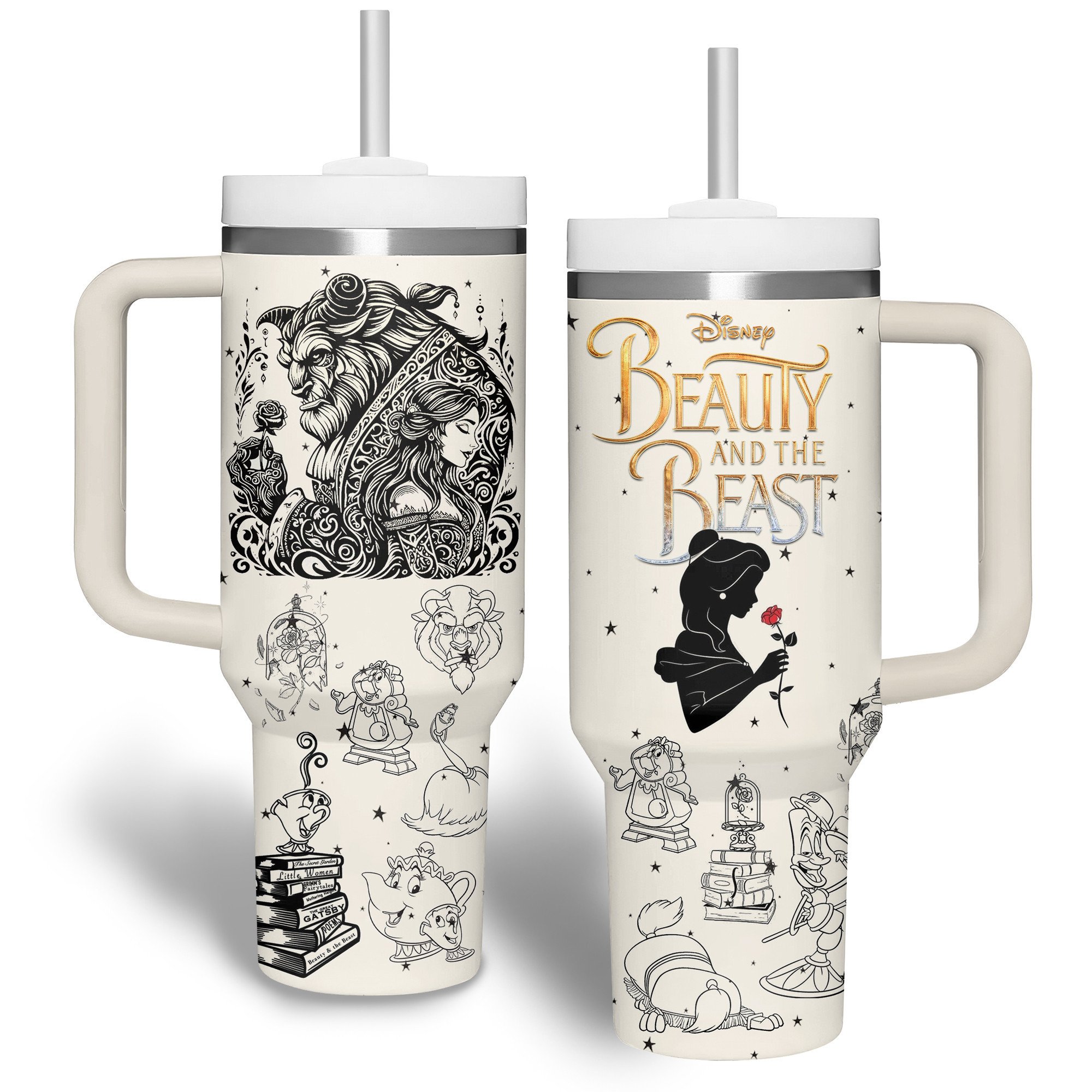 Beauty And The Beast Movies Custom Stanley Cup 40 oz 30 oz Tumbler With HandleTVC2301513