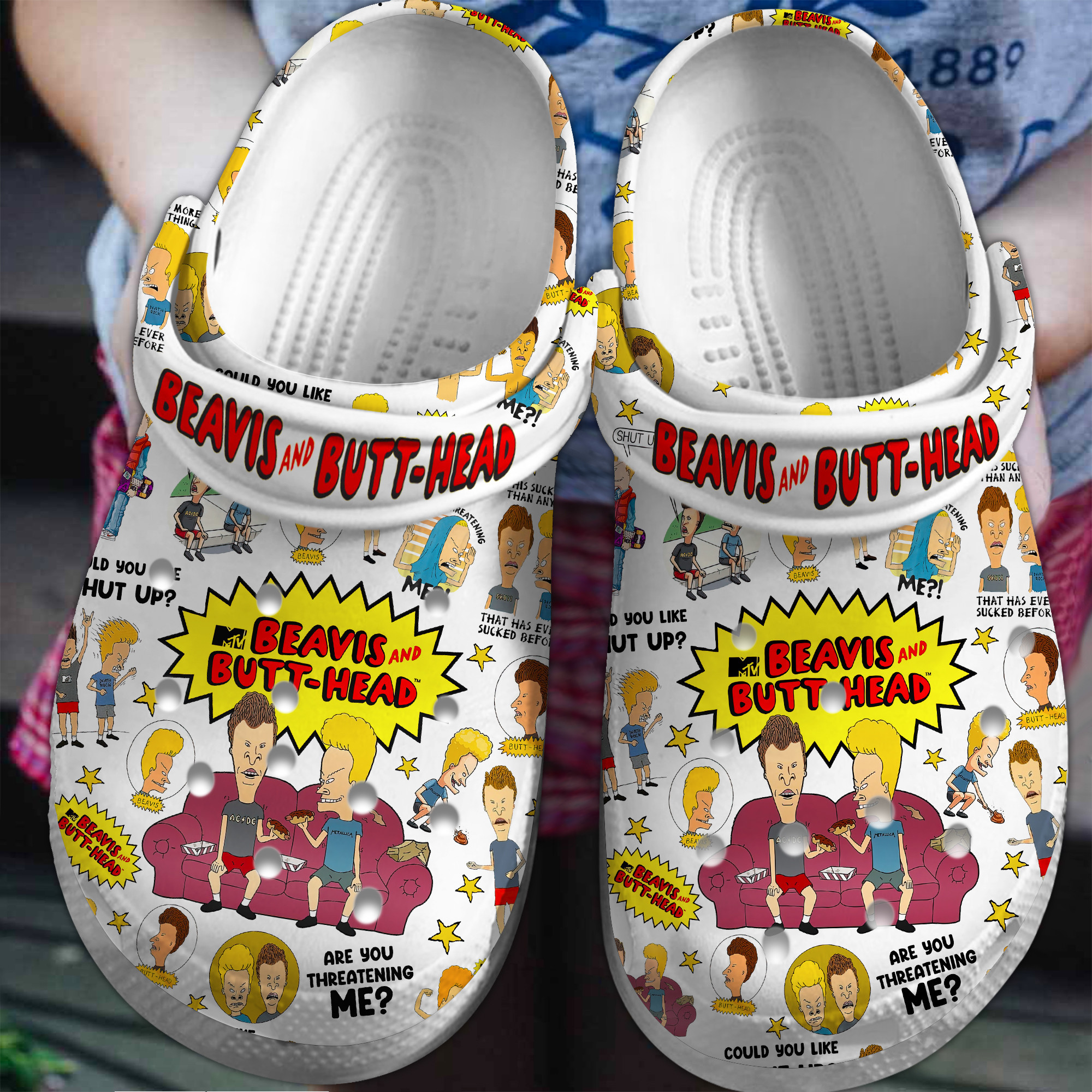 Beavis And Butt Head TV Series Crocs Crocband Clogs Shoes Comfortable For Men Women and Kids