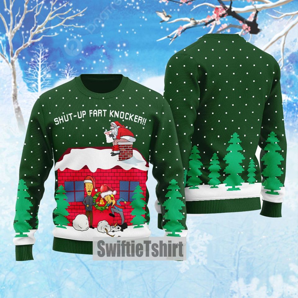 Beavis and Butt-Head Ugly Christmas Sweater