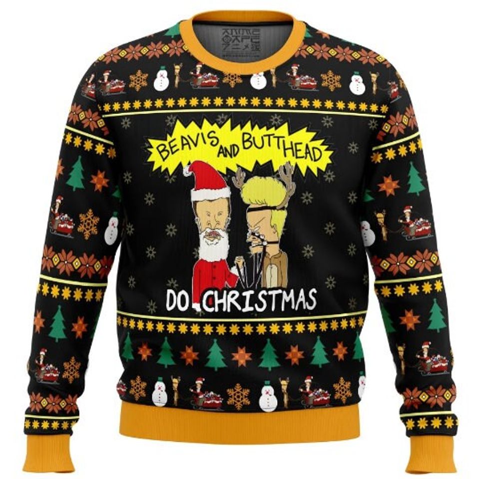 Beavis and Butthead Do Christmas Christmas Sweater, Beavis and Butthead Xmas Sweater
