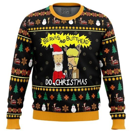 Beavis and Butthead Do Christmas Christmas Sweater, Beavis and Butthead Xmas Sweater - Image 2
