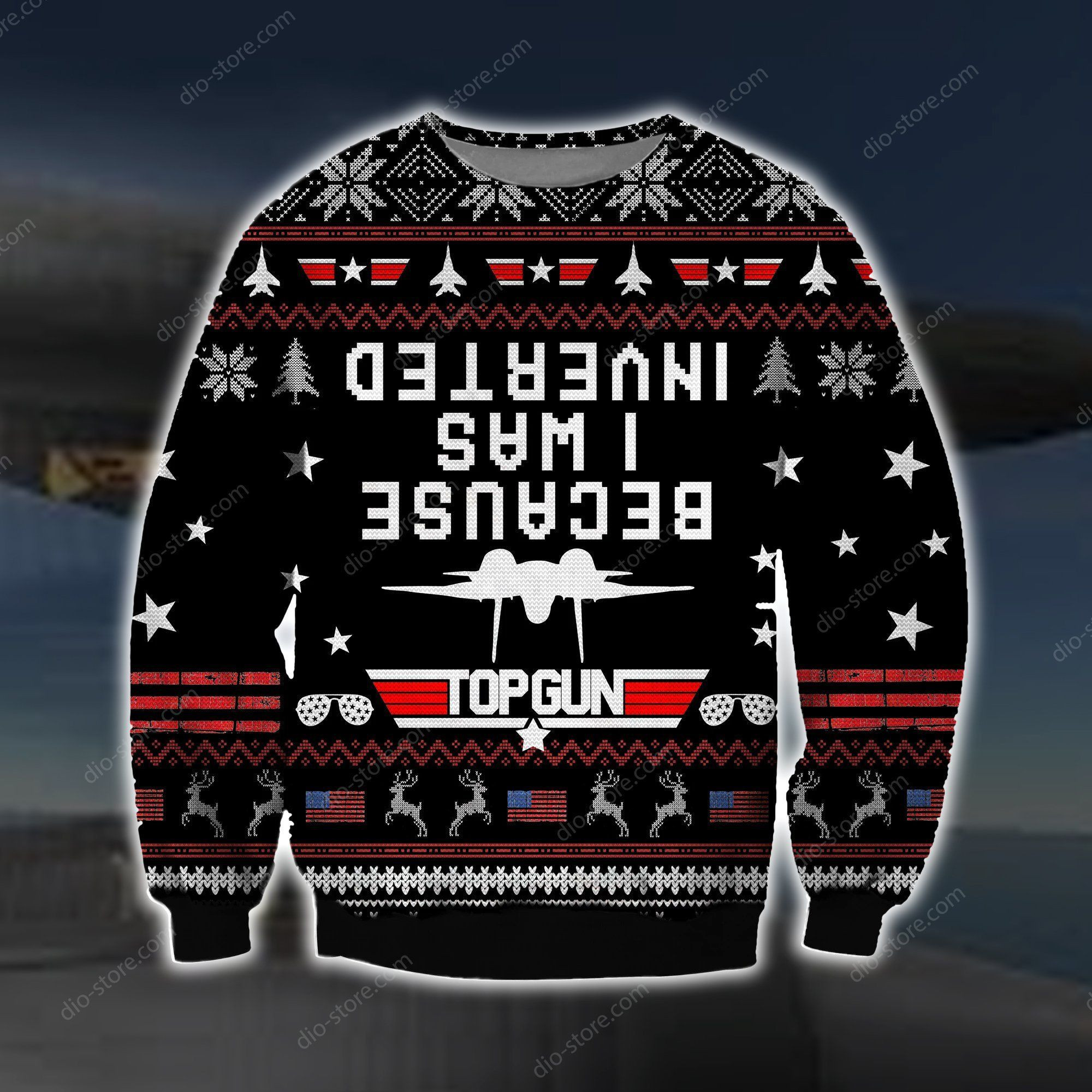 Because I Was Inverted Knitting Pattern For Unisex Ugly Christmas Sweater Adult 3D Funny Matching for family