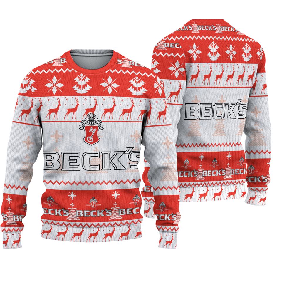 Beck's Beer Ugly Christmas Sweater
