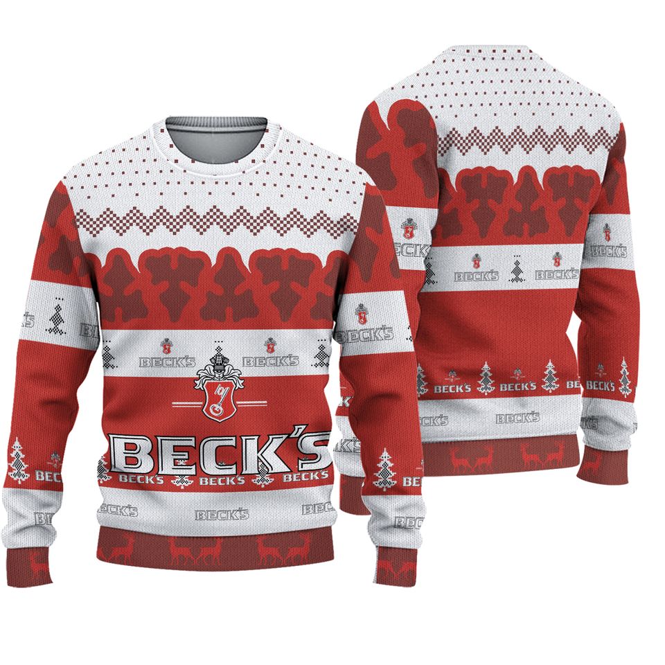 Beck's Beer Ugly Christmas Sweater