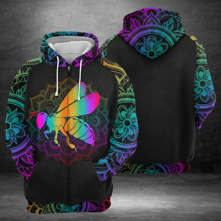 Bee 3D All Over Print Hoodie, Zip Hoodie