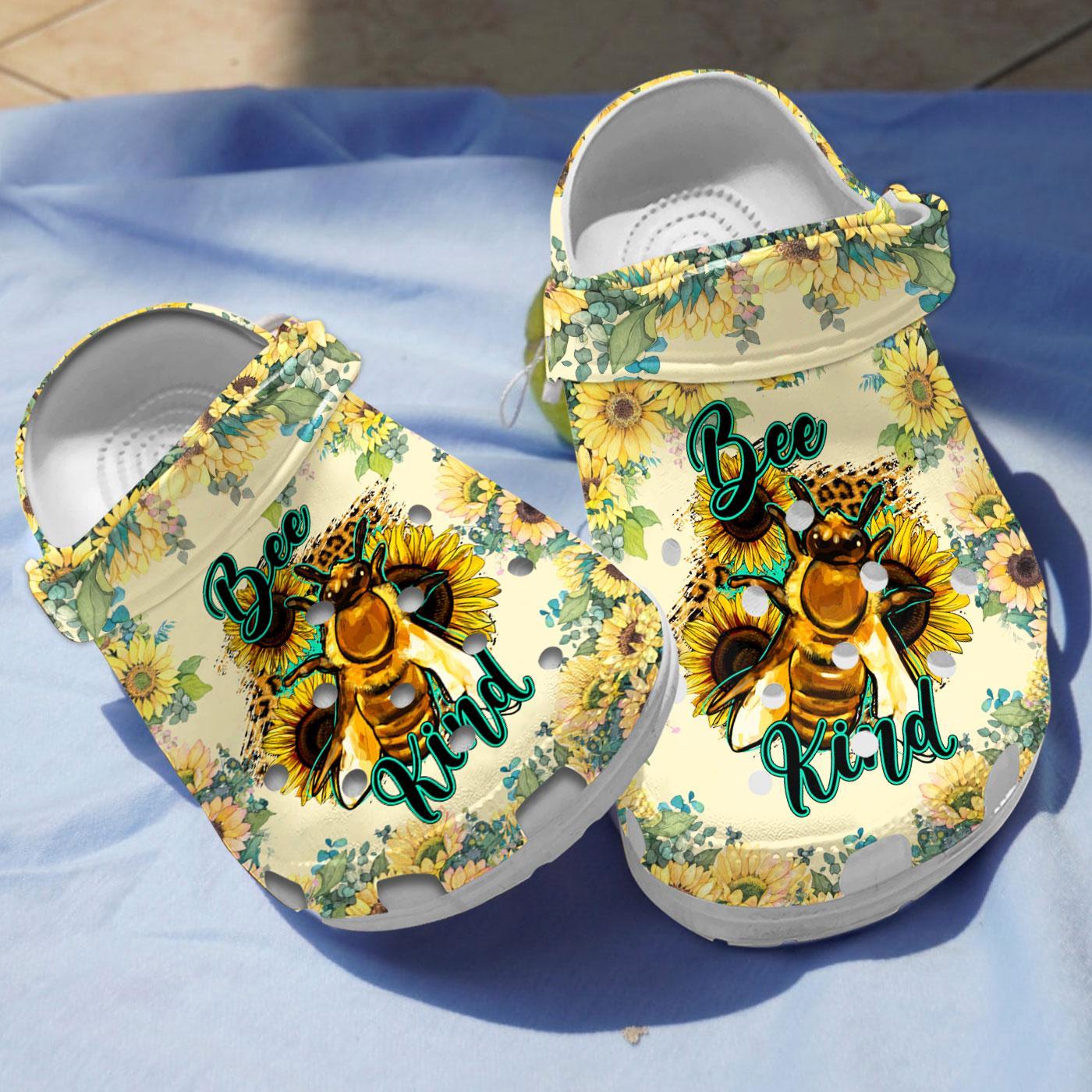 Bee kind Crocs Crocband Clogs Shoes Comfortable For Men Women and Kids