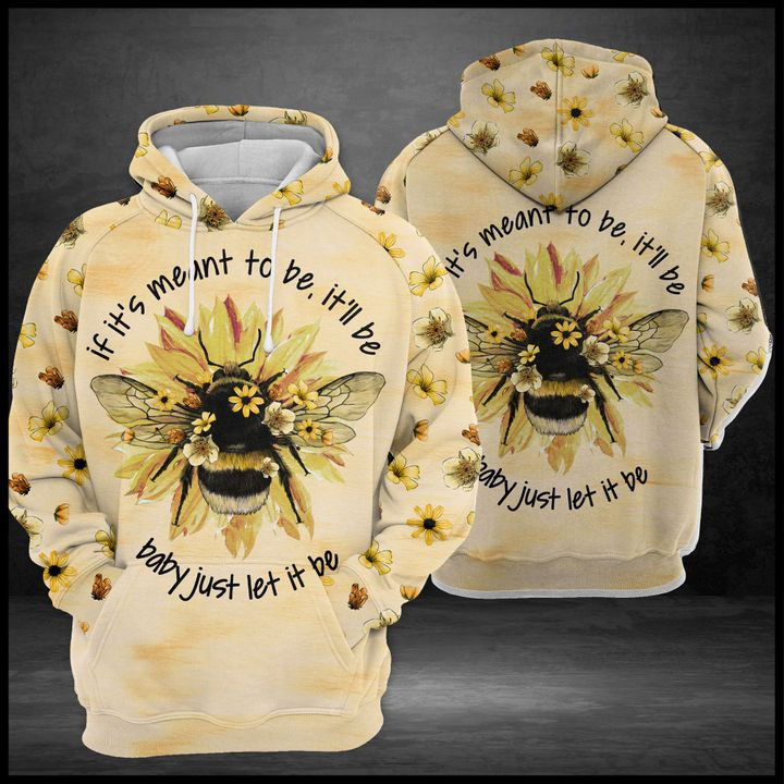 Bee Let It Be 3D All Over Print Hoodie, Zip Hoodie