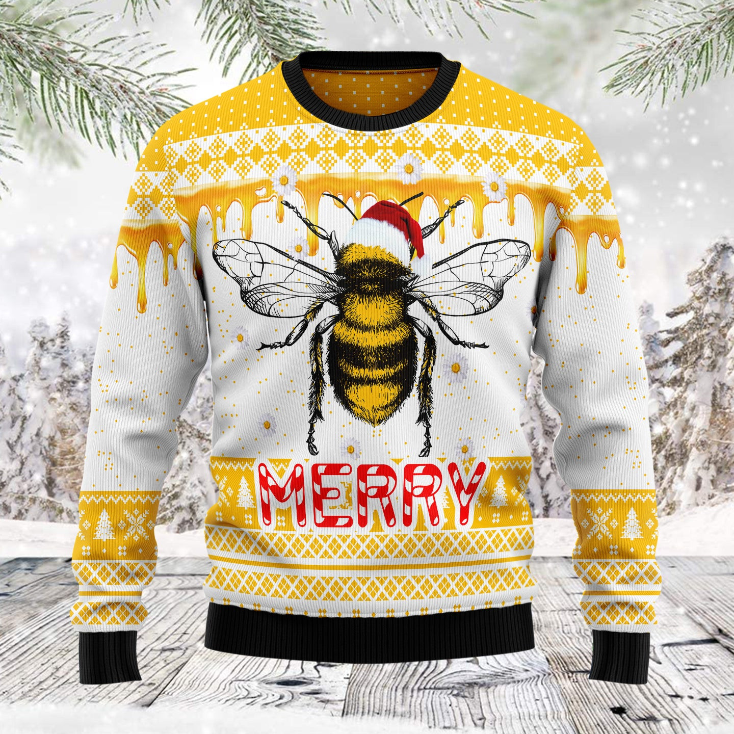 Bee Merry Ugly Christmas Sweater