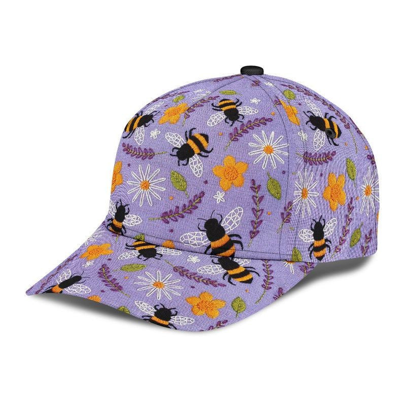 Bee Pattern Rent Hat Classic Cap 3D Strapback Cap, Skull Cap, Human Cap, Trending Cap, American Cap Trucker Hats Custom Hats Gifts For Men & Women