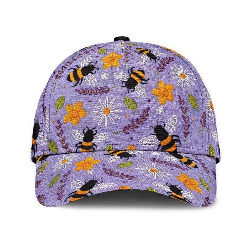 Bee Pattern Rent Hat Classic Cap 3D Strapback Cap, Skull Cap, Human Cap, Trending Cap, American Cap Trucker Hats Custom Hats Gifts For Men & Women