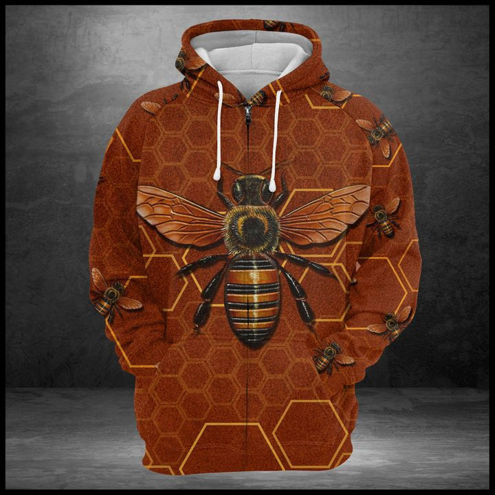 Bee Queen 3D All Over Print Hoodie, Zip Hoodie