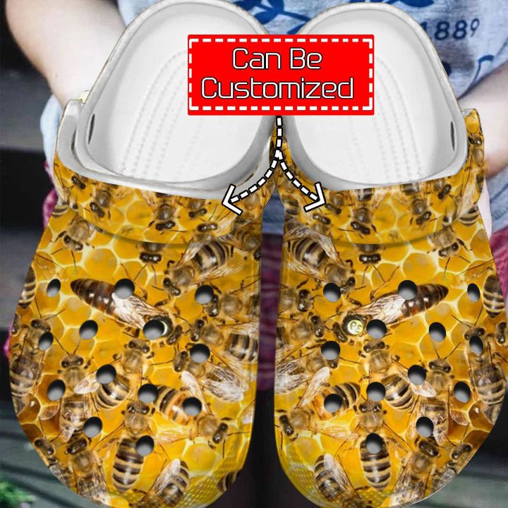 Bee - Queen Bee Patterns Clog Shoes For Men And Women