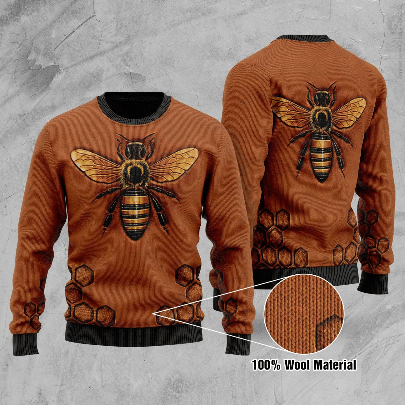 Bee Ugly Christmas Sweater Adult 3D Funny Matching for family
