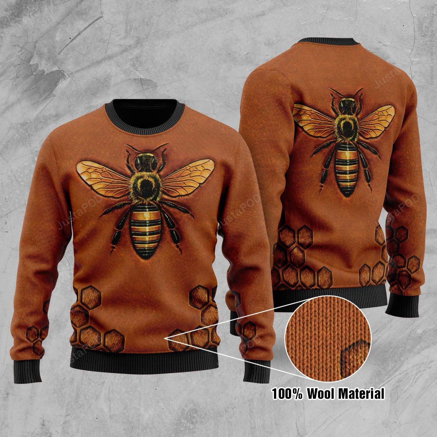 Bee Ugly Christmas Sweater Adult 3D Funny Matching for family
