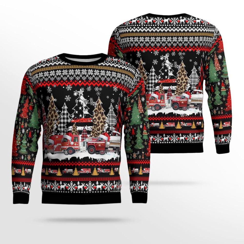 Beech Mountain North Carolina Beech Mountain Volunteer Fire Department Christmas Ugly Sweater Xmas Unisex Sweater Christmas Gifts for Men Women