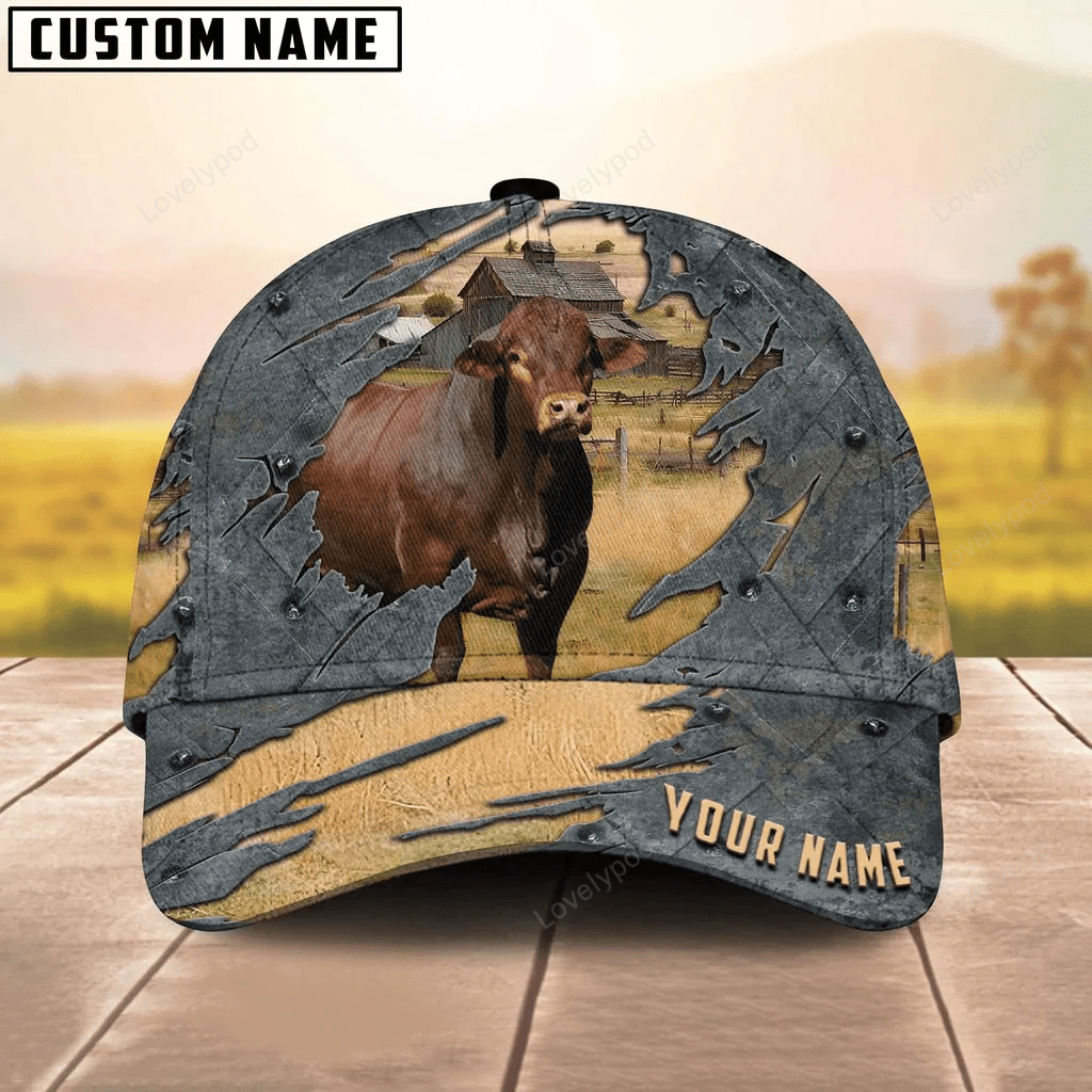 Beefmaster Cap Hat For Farm Lover, Custom Name Cap Hat Farm Pattern Trucker Hats Custom Hats Gifts For Men & Women