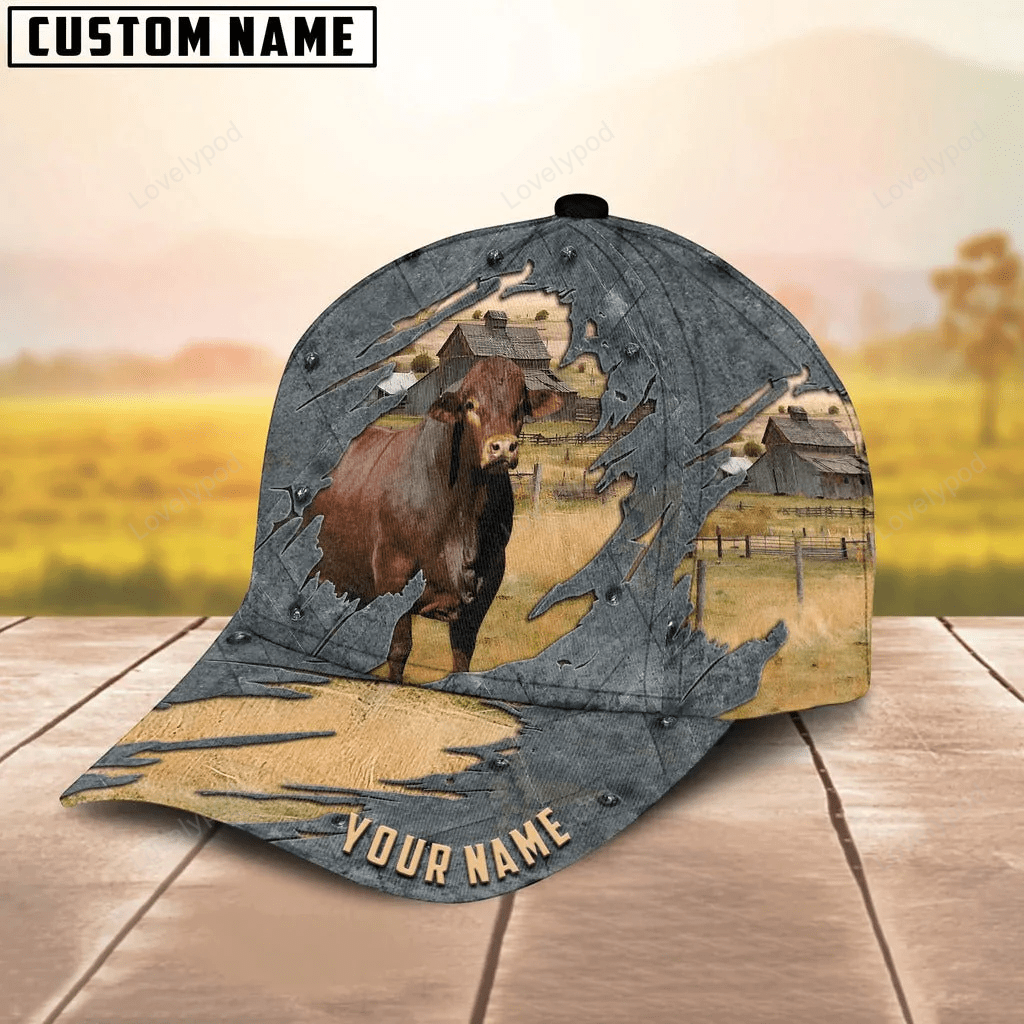 Beefmaster Cap Hat For Farm Lover, Custom Name Cap Hat Farm Pattern Trucker Hats Custom Hats Gifts For Men & Women