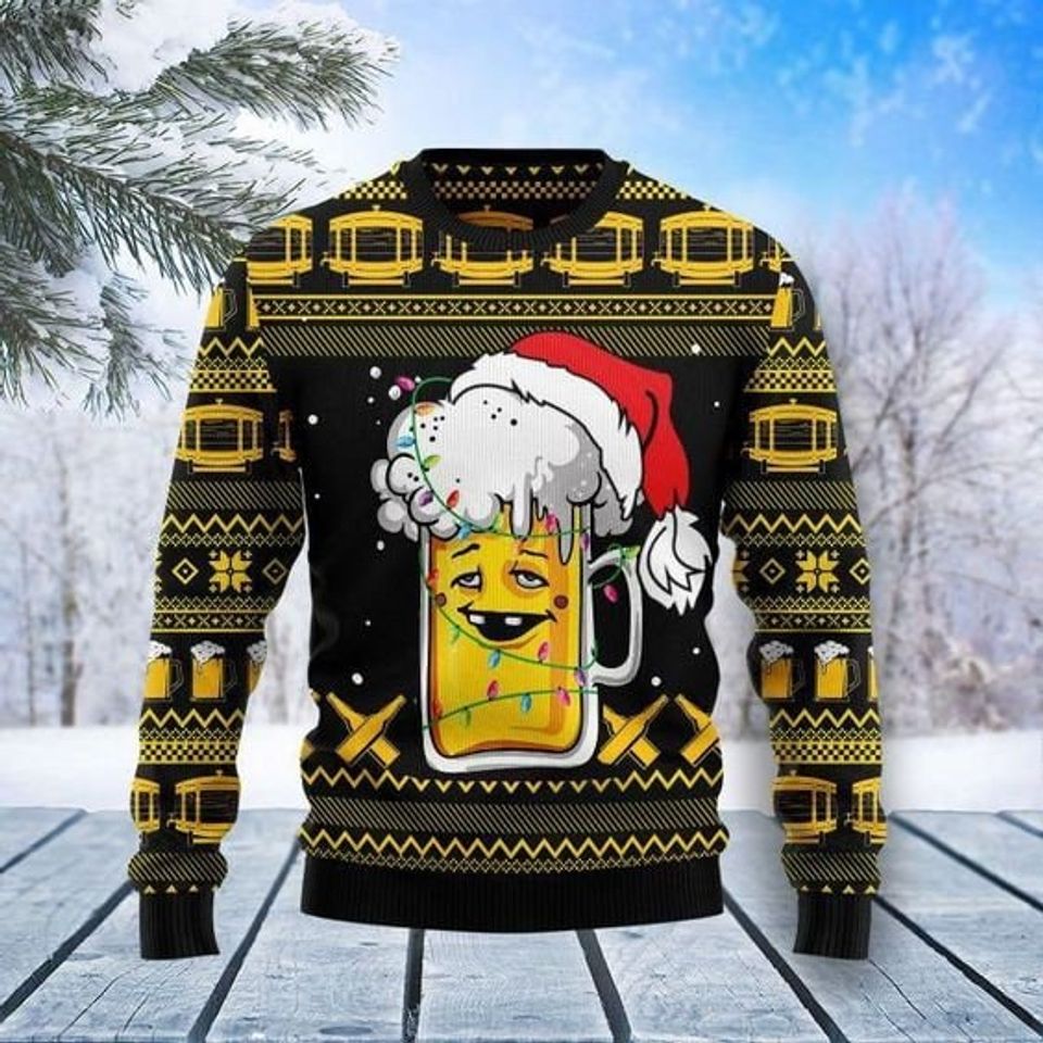 Beer Christmas Ugly Sweater , Ugly Christmas Sweater