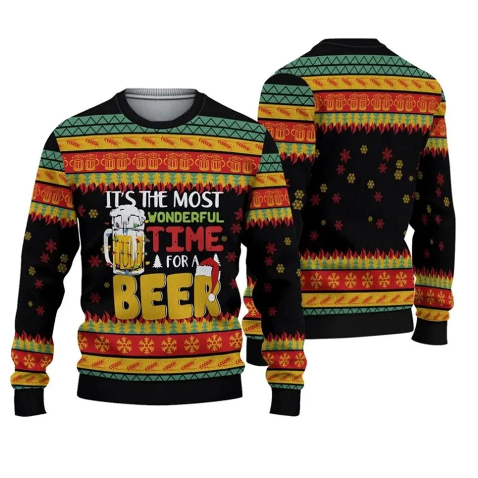 Beer Lovers Ugly Christmas Sweater, Xmas Gifts