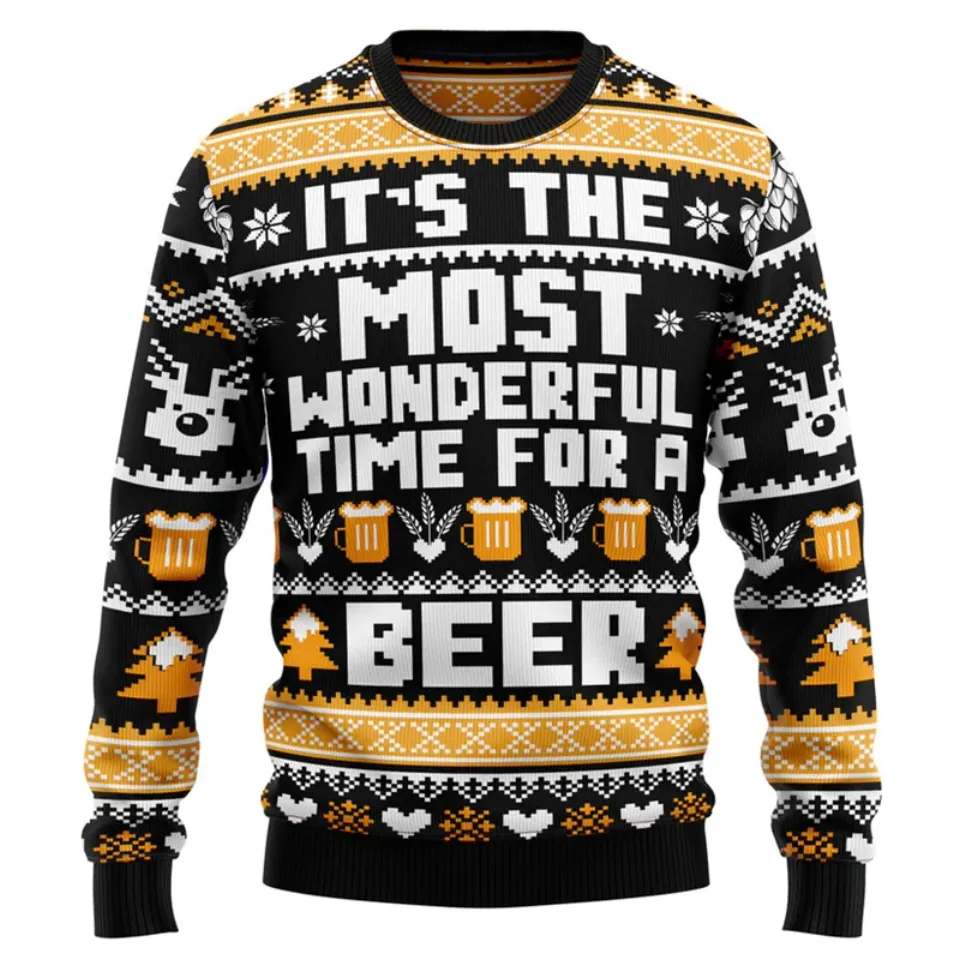 Beer Lovers Ugly Christmas Sweater, Xmas Gifts